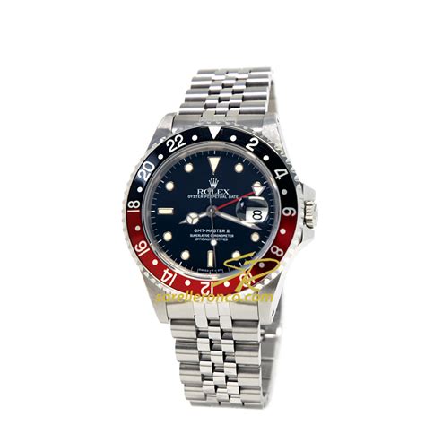 rolex gmt rosso nero